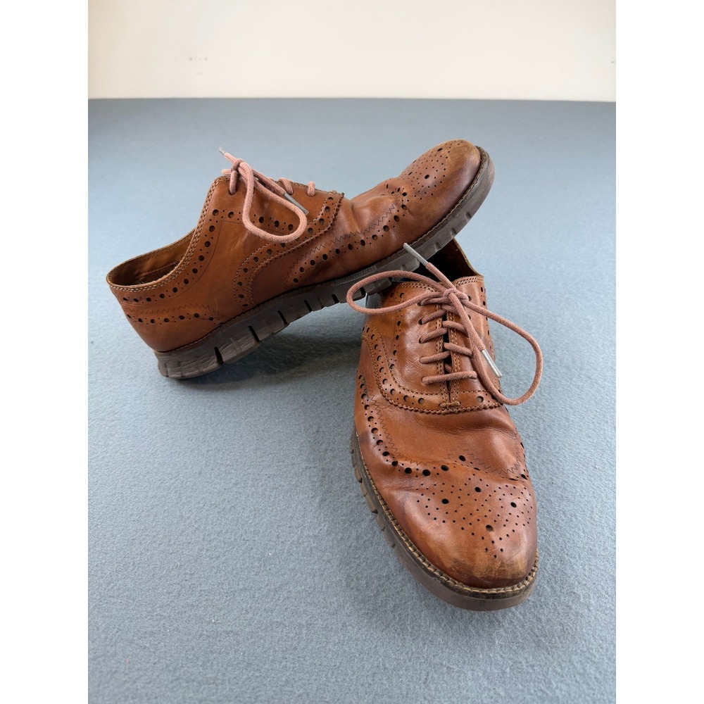 Cole Haan‎ Zerogrand Wingtip Oxford Mens 10M Brown Leather Brogue C29411